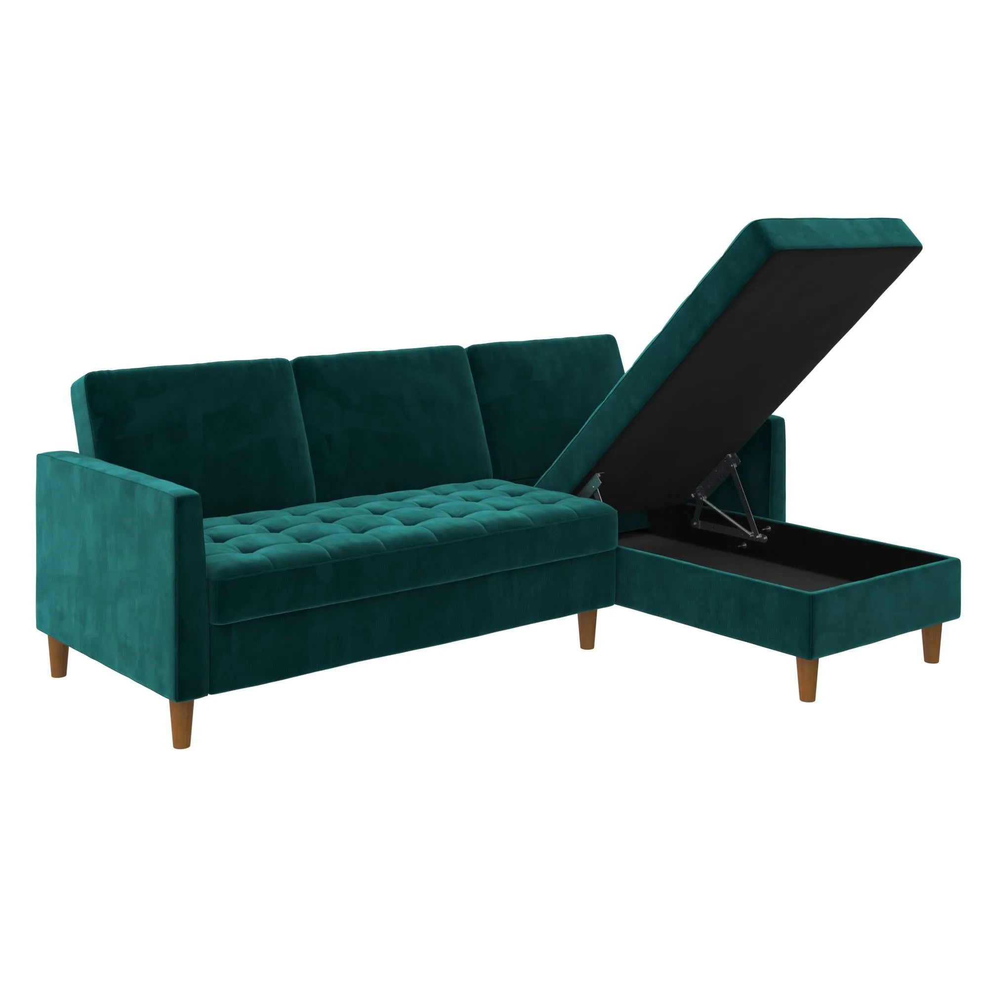 Presley Reversible Sectional Futon with Storage