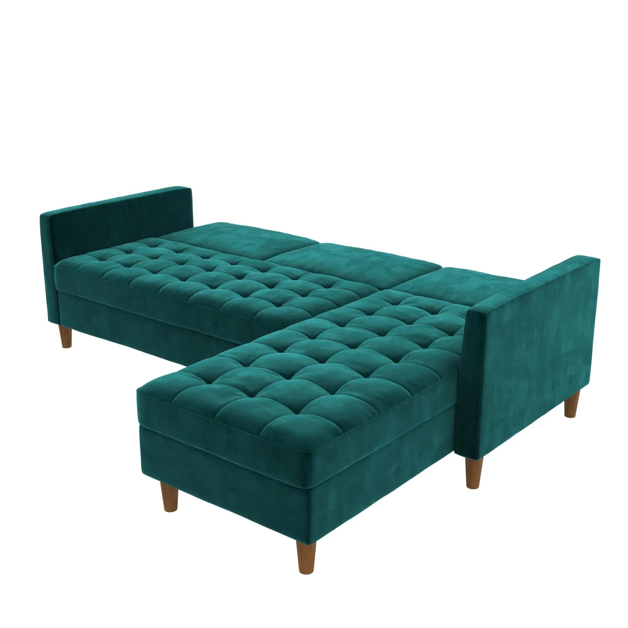 Presley Reversible Sectional Futon with Storage