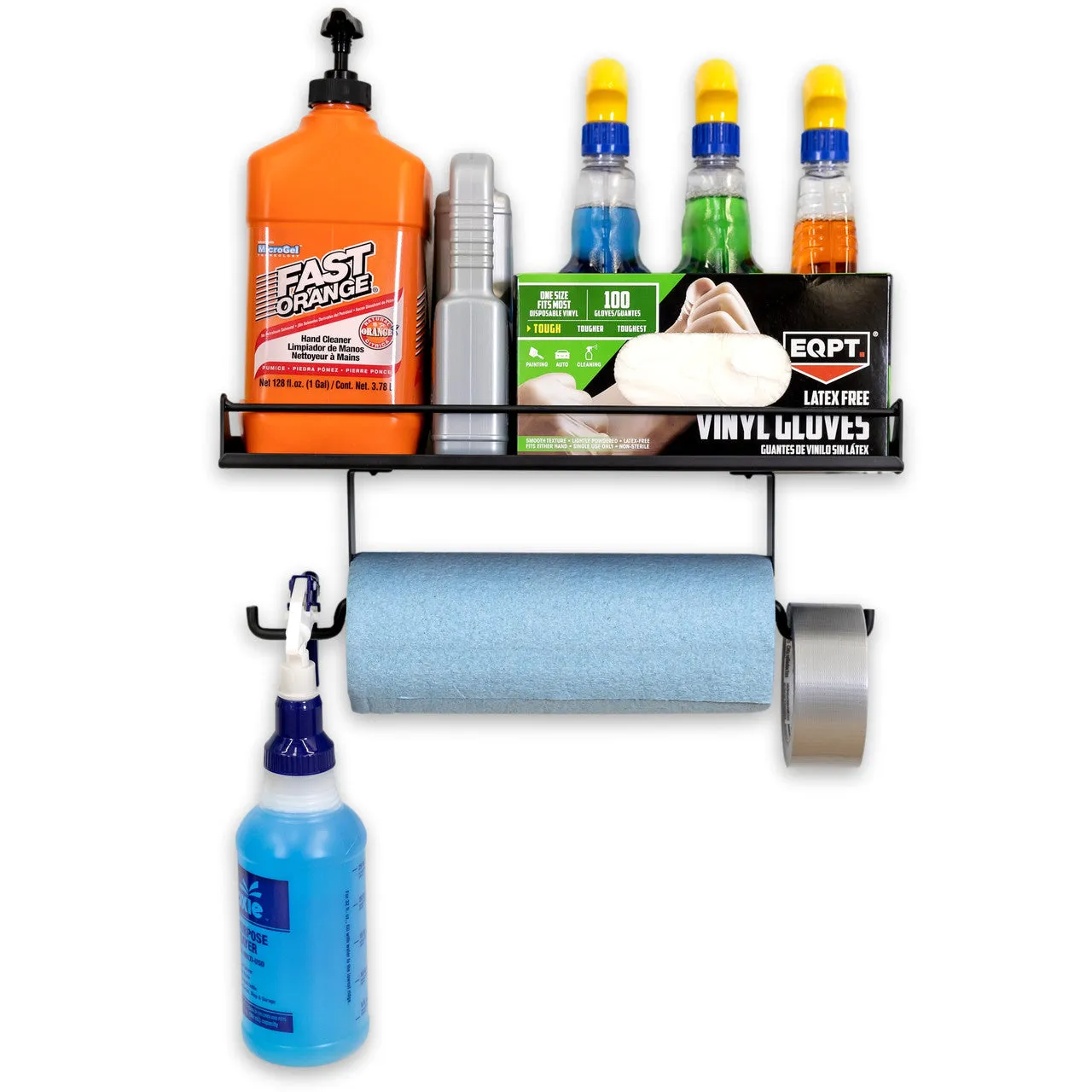 Quick Clean Paper Towel Holder and Wall Shelf