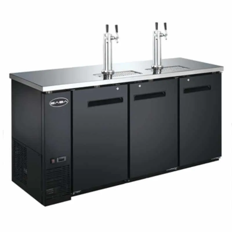 Saba - SDD-24-72 Commercial 72″ Beer Dispenser Refrigerator with (2) Double Tap