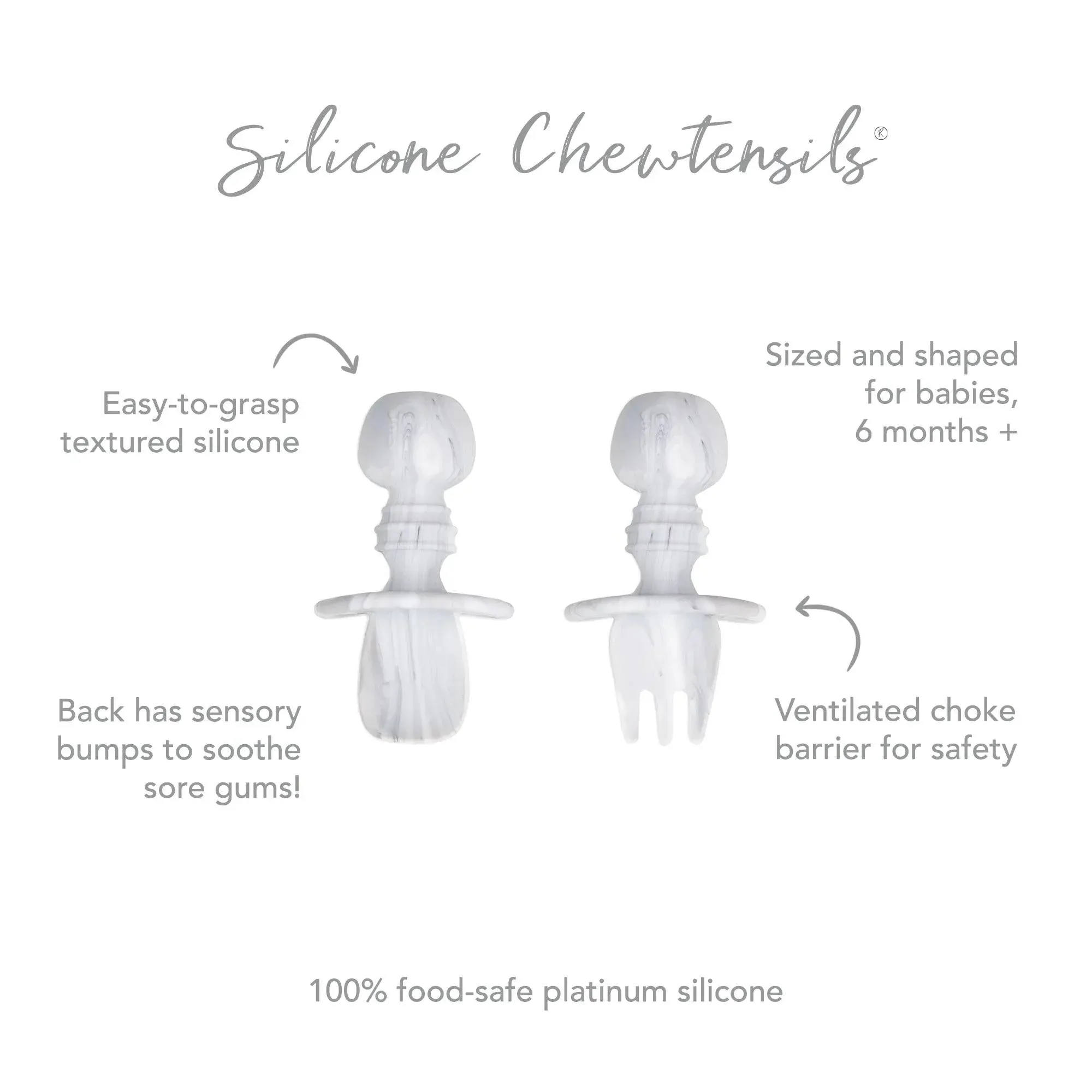 Silicone Chewtensils®: Marble