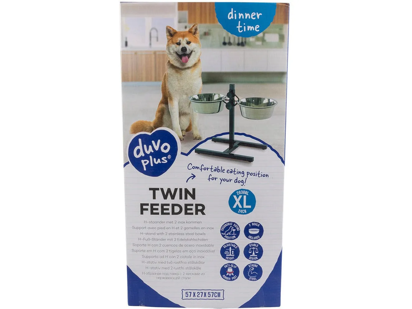 Twin Feeder H-Stand   Bowls