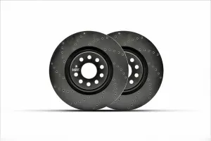 VBT Cross Drilled 260x8mm Rear Brake Discs with New Bearings (5495974608D) (Renault Clio 3 RS 197/200)