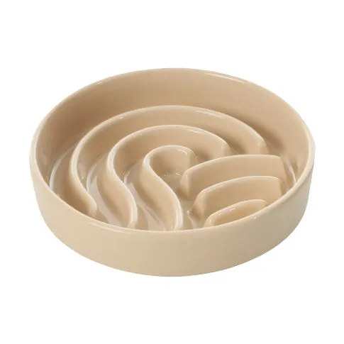 [Wave] Slow Feeder Dog Bowls - Pink / Beige / Orange