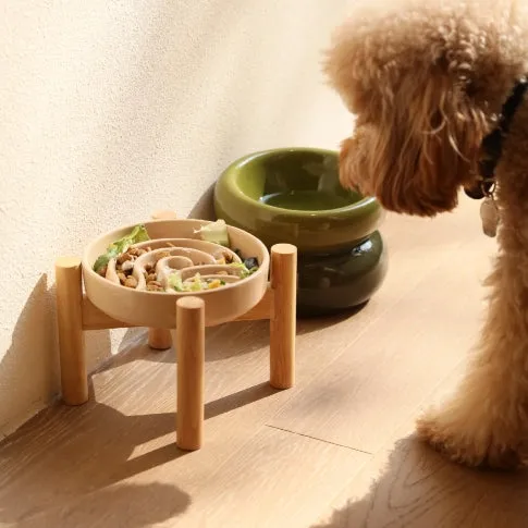 [Wave] Slow Feeder Dog Bowls - Pink / Beige / Orange