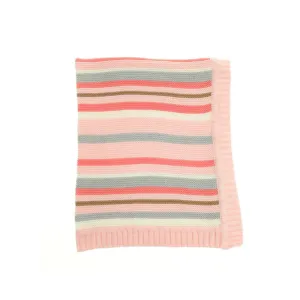 Ziggle Baby Pink & Grey Stripes Blanket